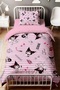 Lilac Pink Striped Kuromiler Patterned Single Baby Kids Duvet Cover Set - 2