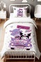 Purple Kuromi and Cute Car Pattern Single Baby Kids Duvet Cover Set - 2