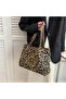 Fashion Leopard Printed Tote Bag, Retro Chain Shoulder Bag, Women's Large Capacity Hand Bag - 2