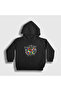 Unisex Kids Black Solving Rubik's Cube Hooded Sweatshirt