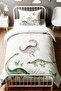 Dinosaurs in the Forest Patterned Single Baby Kids Bedding Set - 2