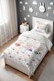 Musical Cats Patterned Single Baby Kids Bedding Set - 3