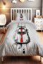 Retro Car Patterned Single Baby Kids Duvet Cover Set