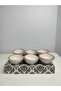 6-piece snack breakfast turkish delight sauce jar small bowl with gold edges - 3