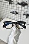 Miles Black Oval Round Bone Clear Tr90 Women Men Unisex Blue Screen Goggle Eyewear - 6