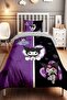 Purple Black Sweet Kuromiler Patterned Single Baby Kids Duvet Cover Set