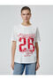 Cotton Short Sleeve College T-Shirt - Crew Neck - 3