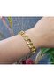 Thick Space Road Gold Steel Bracelet - 4