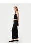 Long Pencil Skirt High Waist Textured Slit Lined - 2