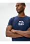Sports T-Shirt Slogan Printed Crew Neck Cotton - 2