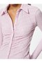 Draped Textured Shirt Slim Fit Long Sleeve - 5