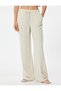 X Selected by Şahika Ercümen - Linen Blend Wide Leg Trousers with Pockets - 3