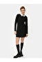 Mini Dress Long Sleeve Shirt Collar A-line - 3