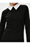 Mini Dress Long Sleeve Shirt Collar A-line - 5