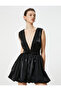 Balloon Dress Mini V-Neck Sleeveless Bow Back Detail