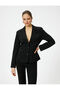 Blazer Jacket with Buttons, Fleto Pockets, Double Breasted Collar - 3
