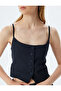 Crop Top with Buttons, Rope Straps, Pocket Detail, Slim Fit - 5