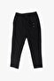 Men's Black Side Pocket Lace up Elastic Waist Belt 969 Jogger Pants