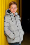 Boy's Detachable Hooded Sleeve Stripe Puffer Coat Km.0028-Z