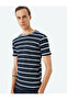 Short Sleeve Crew Neck Cotton Blended Slim Fit T-Shirt - 2