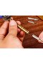 Dark Blue Gift Divit Inkwell and Bird Feather Pen Set - 6