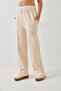 Women's Beige Waist Tie Elastic Pants Mbhs035 60601035 - 3