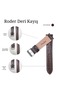 R4134W Leather Strap - Brown-White - 18mm - 4