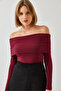 Women's Burgundy Madonna Collar Blouse 378 60351261 - 5