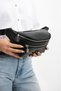 Miya Sports Black Embossed Print Women's Waist Bag 32X22 Size - 2