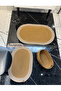 50X80 cm and 40X60 cm Floor Mat Bathroom Set with 2 Oval Baskets - Gift, Dowry and Organize - 3
