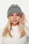 Sim detailed women's beanie rkş-1139 grey - 5