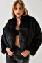 Women's Black Premium Faux Fur Jacket 60251922 - 3