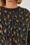 Women's Anthracite Crew Neck Patterned Knitwear Sweater 241191 60251991 - 2