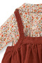 Girl's Double Set Gilet Shirt Floral 100% Cotton - 5