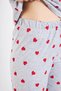 Women's Metraj Printed Cotton Knitted Heart Pajama Set - 8