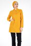 Mustard/Black Thick Fabric Lycra Hijab Nurse Jersey and Surgical Doctor Jersey Set - 7