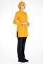 Mustard/Black Thick Fabric Lycra Hijab Nurse Jersey and Surgical Doctor Jersey Set - 4