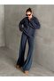 Blue Freya Polo Collar Ribbed Knitwear Set - 6