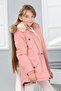 Girl's Waterproof Removable Hooded Plush Fur Lined Long Coat Coat