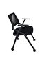 SL 632L Folding Chair with Wheels for Home, Study Chair Can Withstand upto 150kg - Black - 5