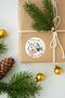 Happy New Year Sticker 4 cm 48 Pieces - Waterproof New Year Christmas Sticker, Gift Package Decoration - 5
