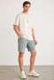 Denver Men's - Stone Color Oversize Crew Neck 100% Organic Cotton T-Shirt - 6