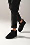 Women's Black Ultra Mini Suede Boots with Fur Inside 3cm Byndum01 - 4