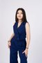 Women's Summer Navy Blue Vest Pants Set Stylish Daily Comfortable Two-Piece 1103 - 4