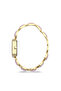 Women's Wristwatch Pink Stone Gold -Heart Baguette Bracelet Combination Set Ps3837 - 5