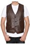 Punto Stitched Hazelnut Color Sports Leather Vest - 4