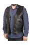 Sports Cut Black Leather Vest
