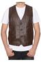 Punto Stitched Hazelnut Color Sports Leather Vest - 7
