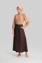 Bitter Brown Linen Skirt - Pocket Detail, Model 24Y1634 - 3