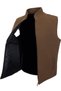 Stamp Fabric Zippered Men's Vest Gray Color - 6